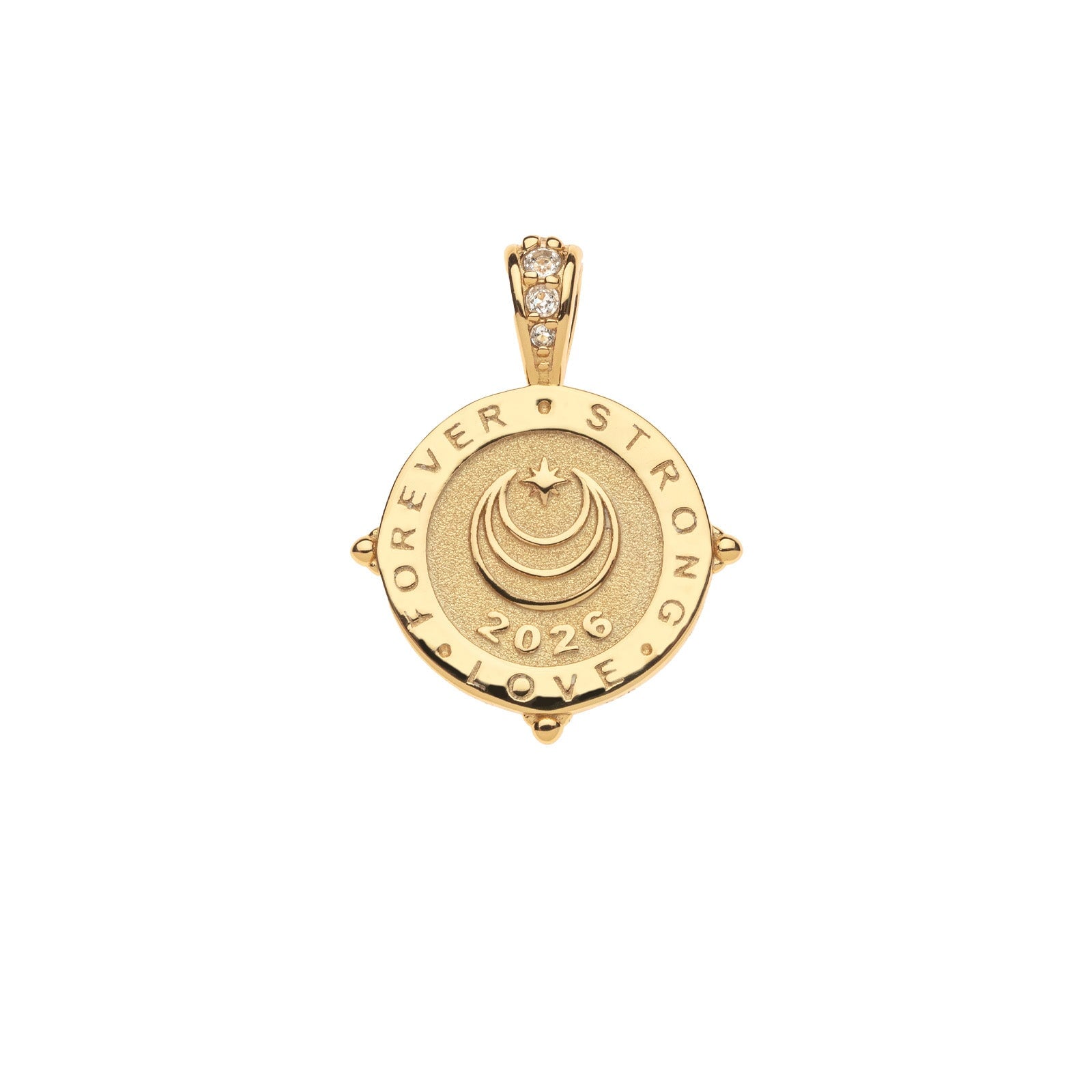 Forever Strong Love 2026 Petite Embellished Coin 16-18" Classic Rolo Necklaces Jane Win 