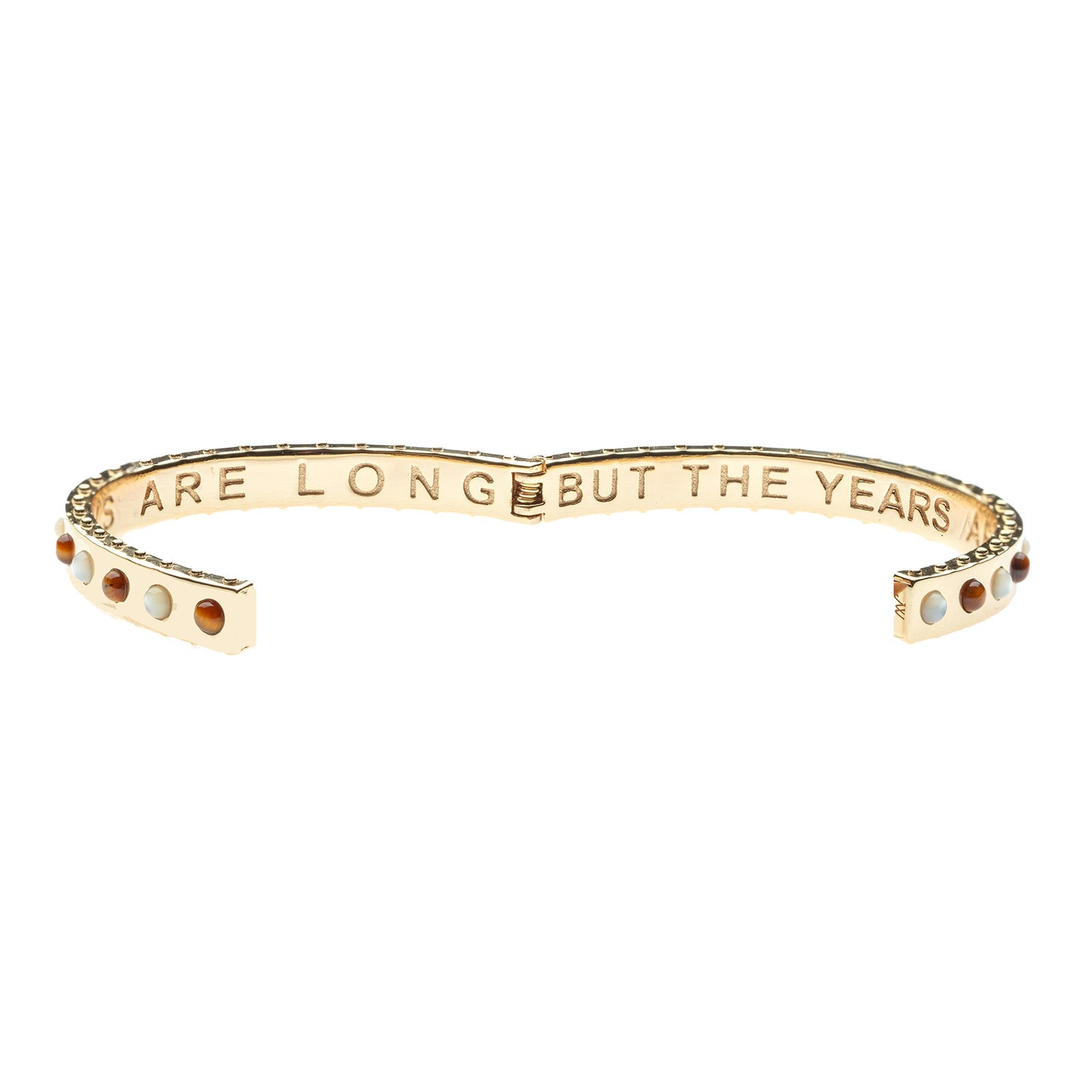 Forever Time Flies Bangle Mother of Pearl and Tiger's Eye Bracelets Jane Win 