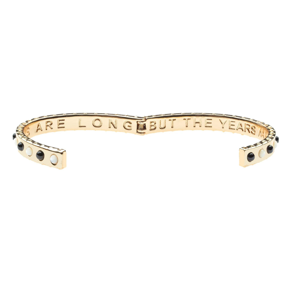 Forever Time Flies Bangle Onyx and Mother of Pearl Bracelets Jane Win 