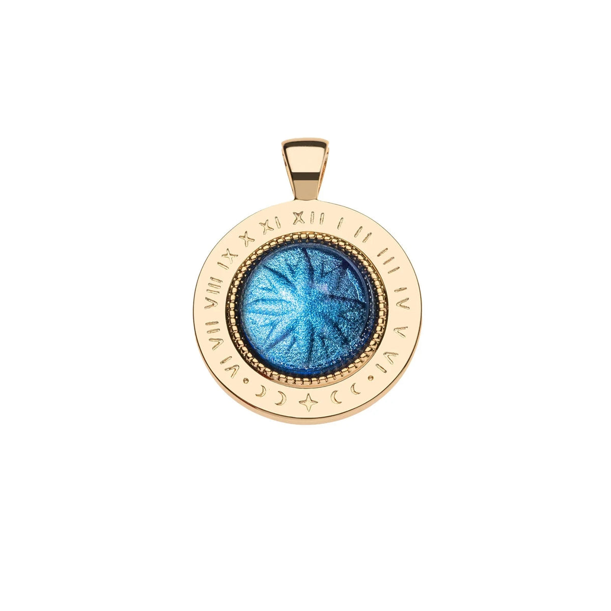 Forever Under the Sun Stone Pendant Blue 16-18" Classic Rolo Necklaces Jane Win 