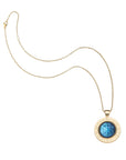 Forever Under the Sun Stone Pendant Blue 16-18" Classic Rolo Necklaces Jane Win 