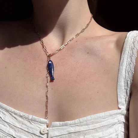 Fortuna Lapis Fish Charm Necklaces Thatch 