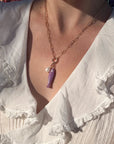 Fortuna Fish Charm Purple Mica Necklace Charm Thatch 