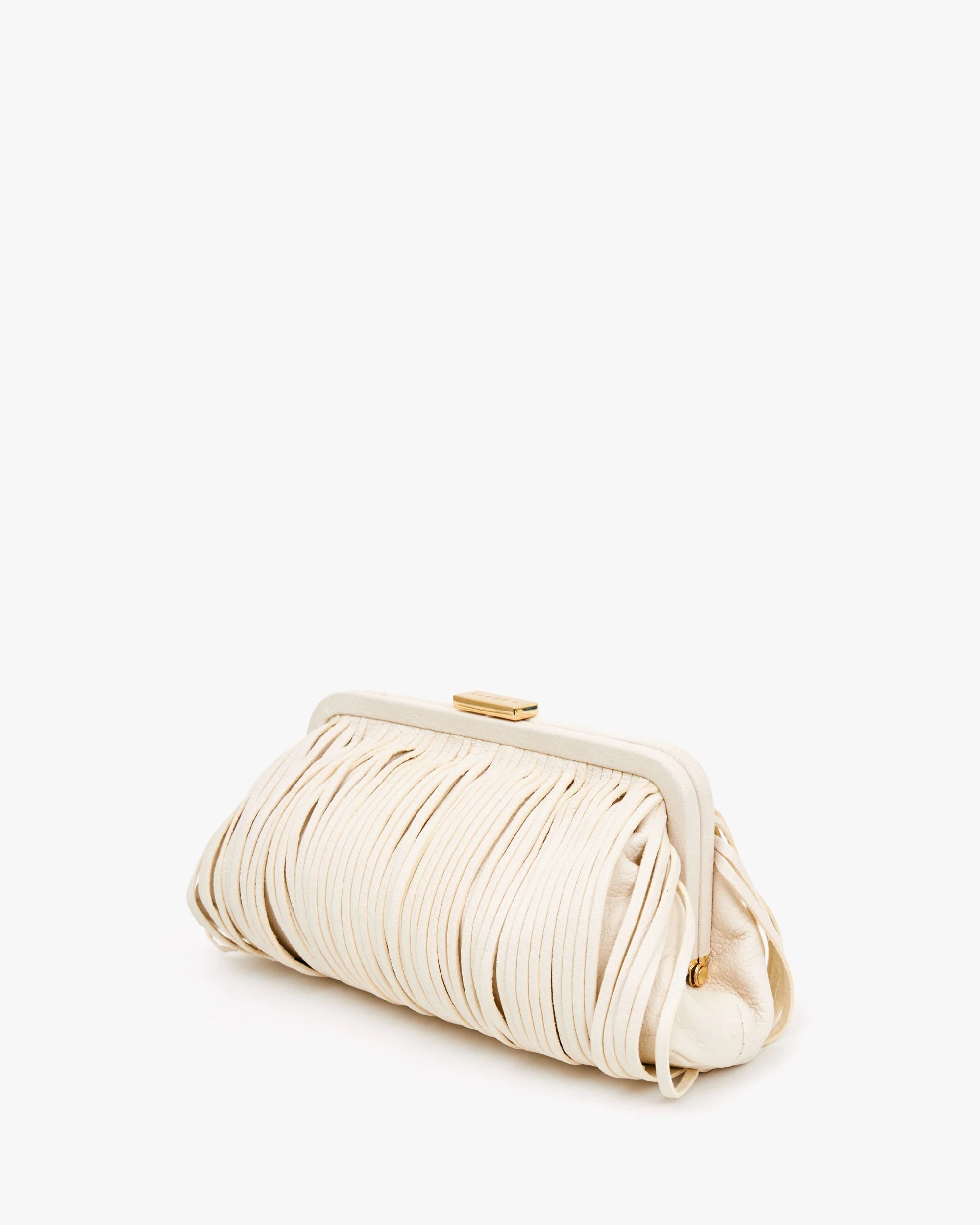 Fran Fran Cream Handbags - Clutch Clare V. 