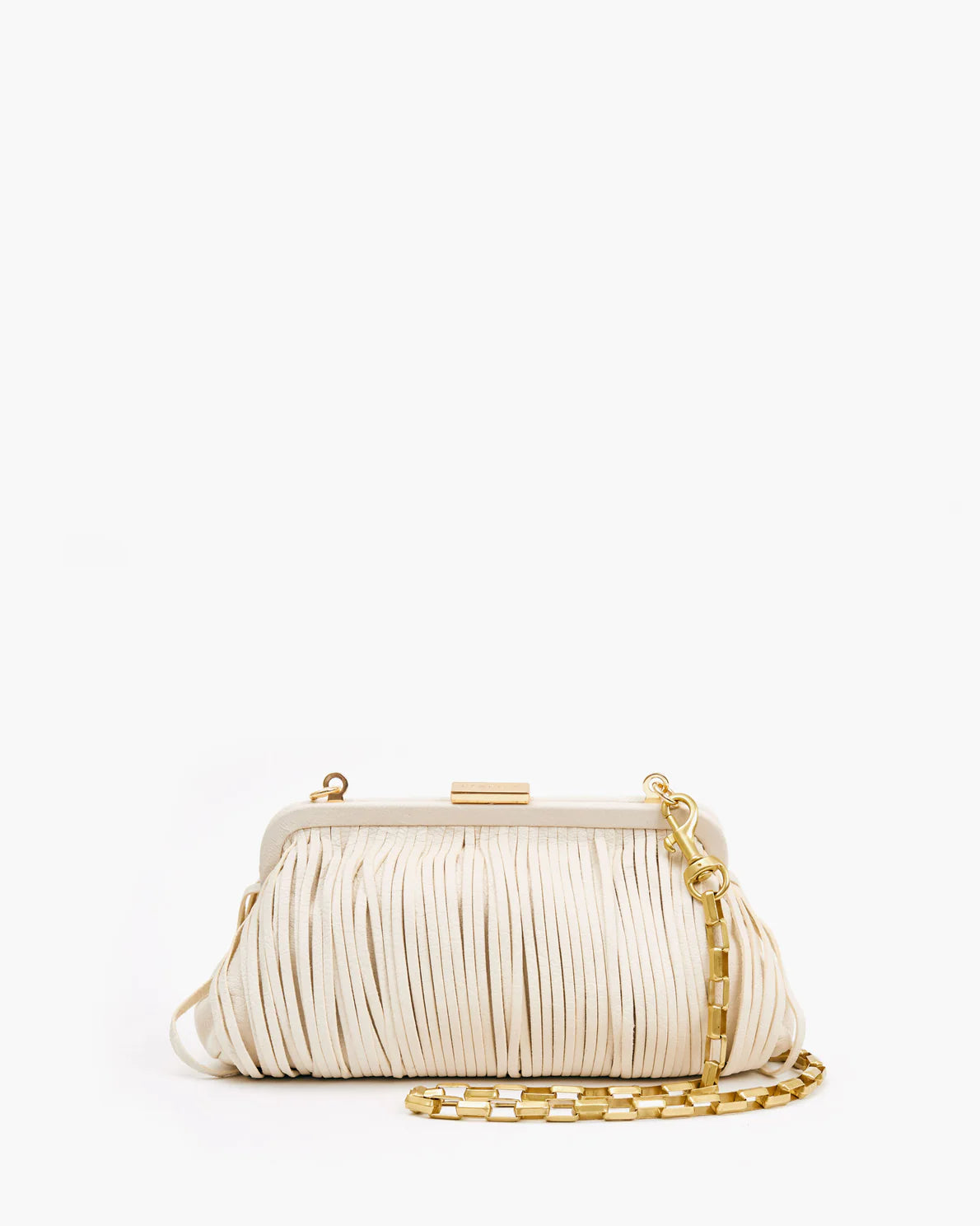 Fran Fran Cream Handbags - Clutch Clare V. 