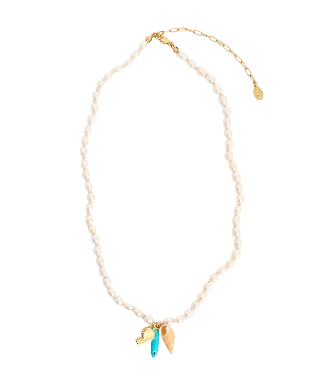 Freshwater Pearl Charm Necklace Necklaces Clare V. 