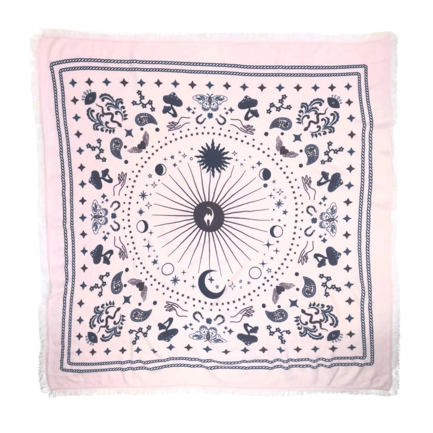 Cosmic Rodeo Bandana Wrap Pink/Burgundy/Navy Scarves Freya 