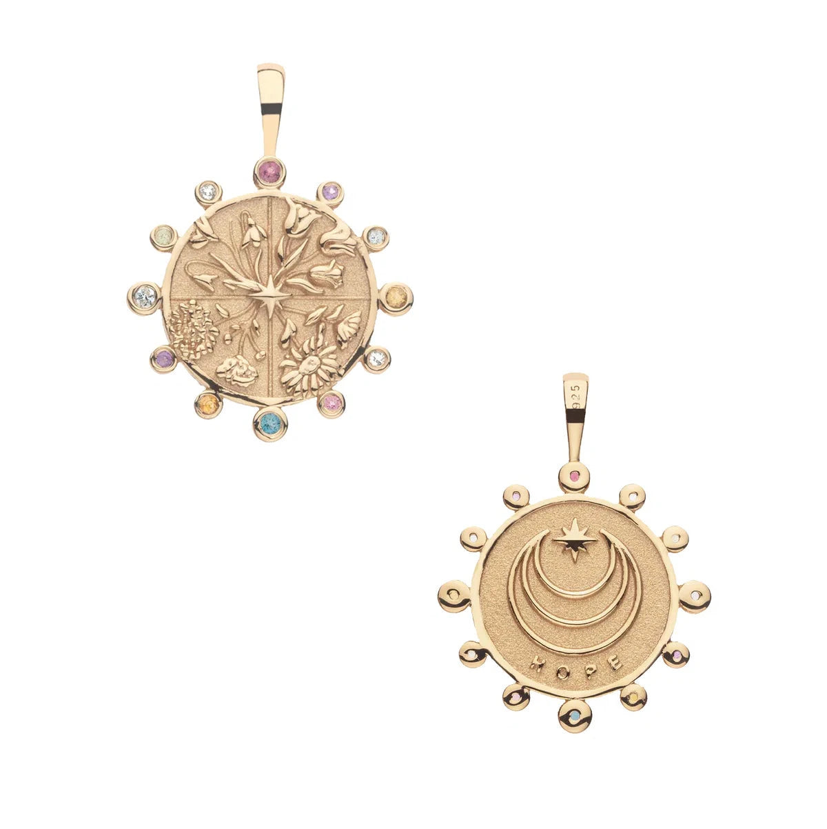 Hope Petite Embellished Coin 16-18" Classic Rolo Necklaces Jane Win 