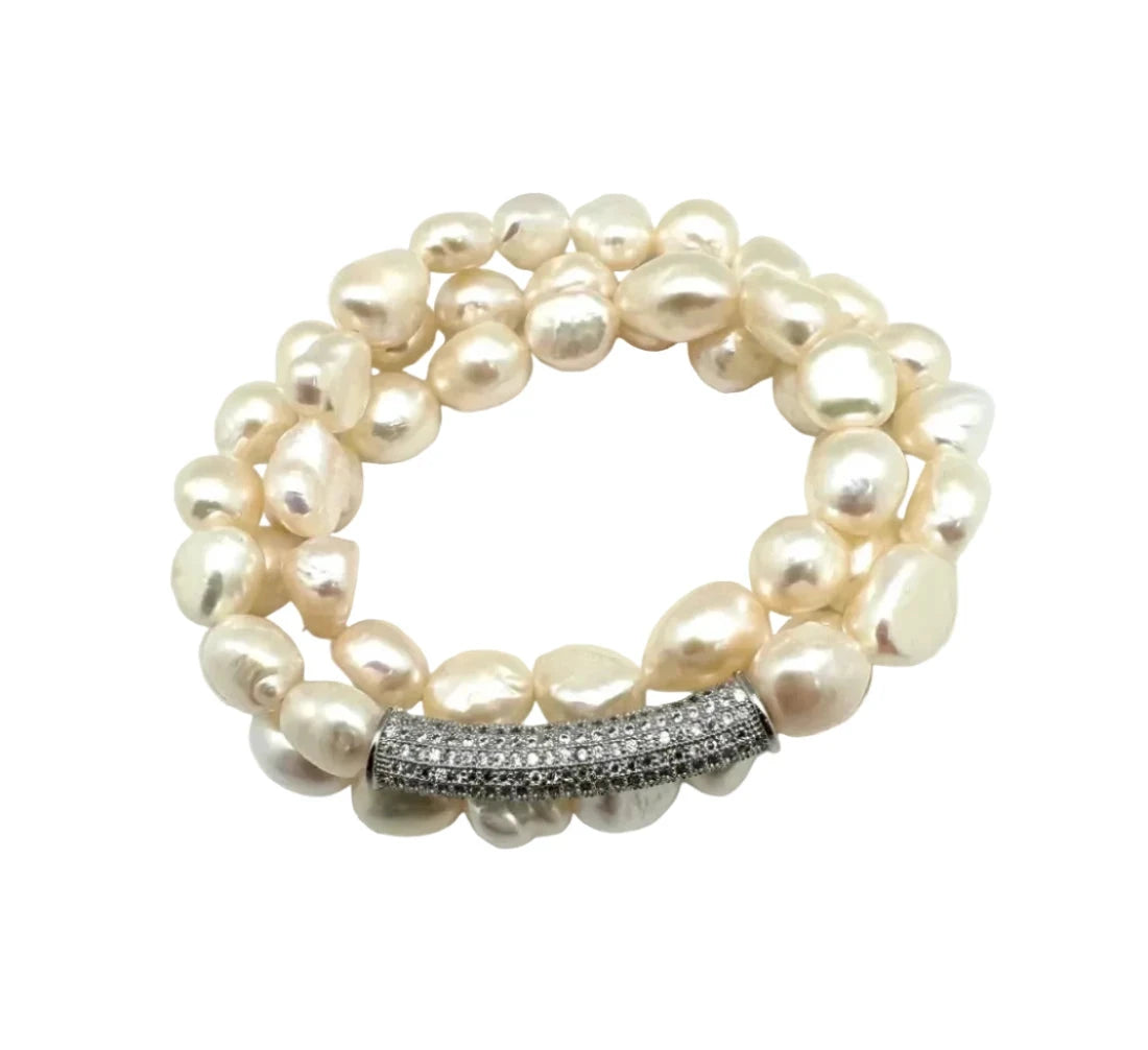 Bar Bracelet White Pearl Bracelets In2Design 