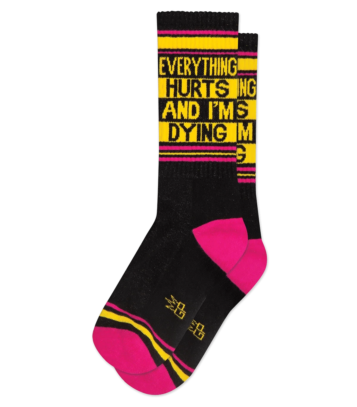 Gym Crew Socks Everything Hurts and I'm Dying Socks Gumball Poodle 