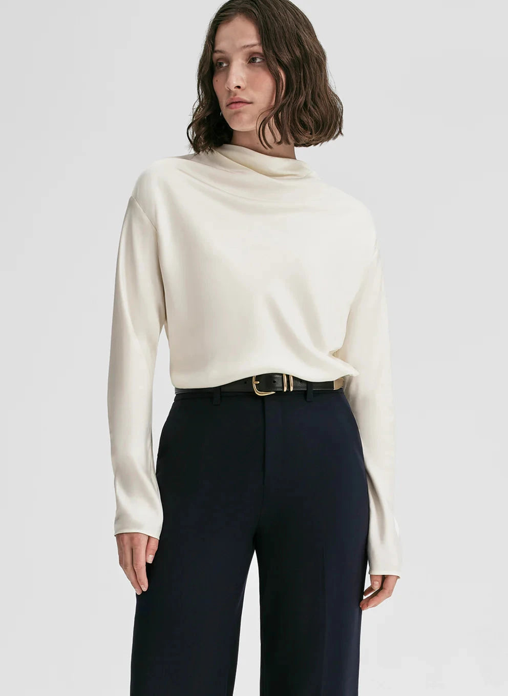 Georgia Satin Top Cream Tops - Blouses A.L.C 