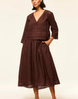 Arlet Top Brown Eyelet Tops - Blouses Misa 