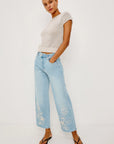 Getty Crop Wide Leg Lelani Embroidered
