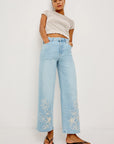 Getty Crop Wide Leg Lelani Embroidered
