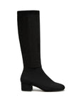 Gold Stretch Boot Black Suede Knee High Boots Silent D 