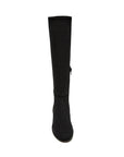 Gold Stretch Boot Black Suede Knee High Boots Silent D 