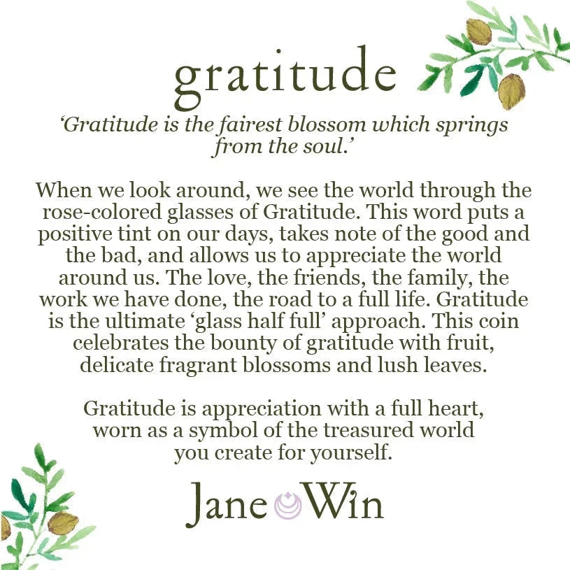 Gratitude Original Pendant 18" Drawn Link Necklaces Jane Win 