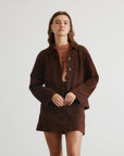 Gidget Jacket Chocolate Outerwear - Longsleeve Tanya Taylor 
