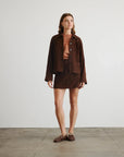 Gidget Jacket Chocolate Outerwear - Longsleeve Tanya Taylor 