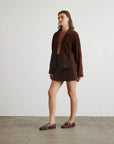 Gidget Jacket Chocolate Outerwear - Longsleeve Tanya Taylor 