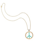 Give Peace a Chance Pendant 16-18" Classic Rolo Chain Necklaces Jane Win 