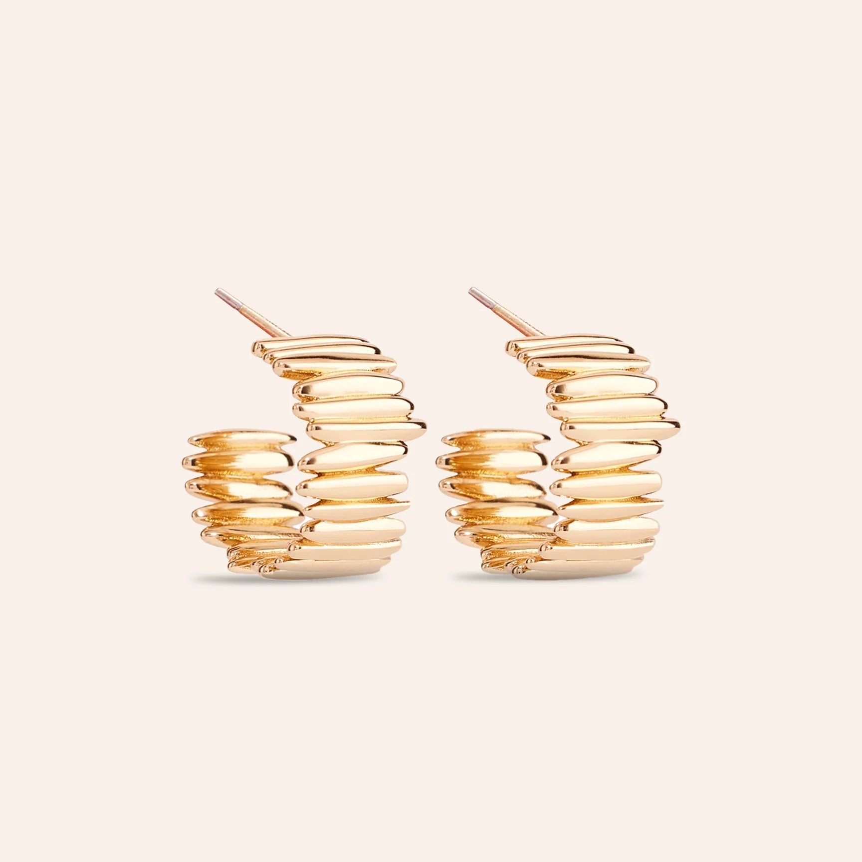 Azora Hoops Gold Earrings Mignonne Gavigan 