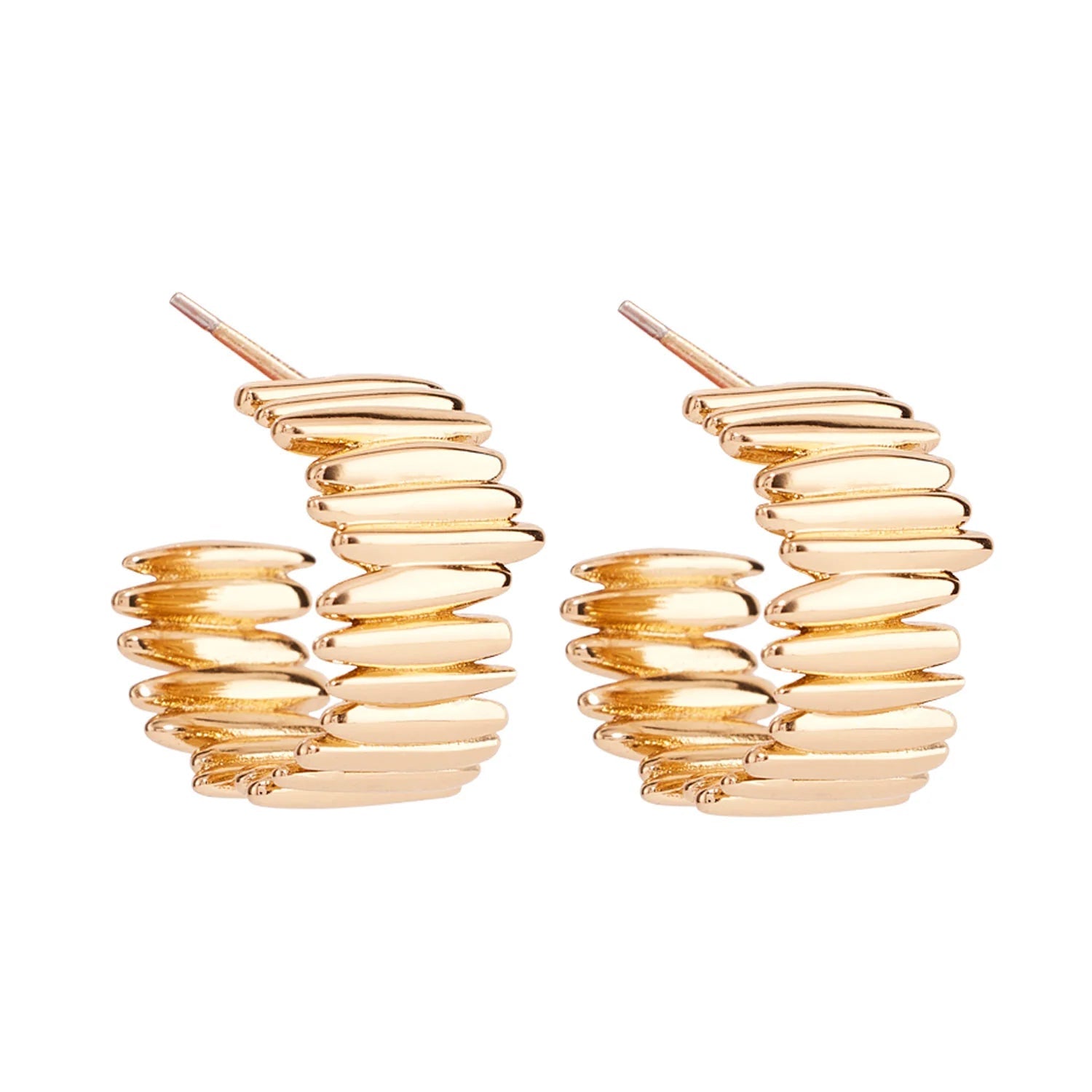 Azora Hoops Gold Earrings Mignonne Gavigan 