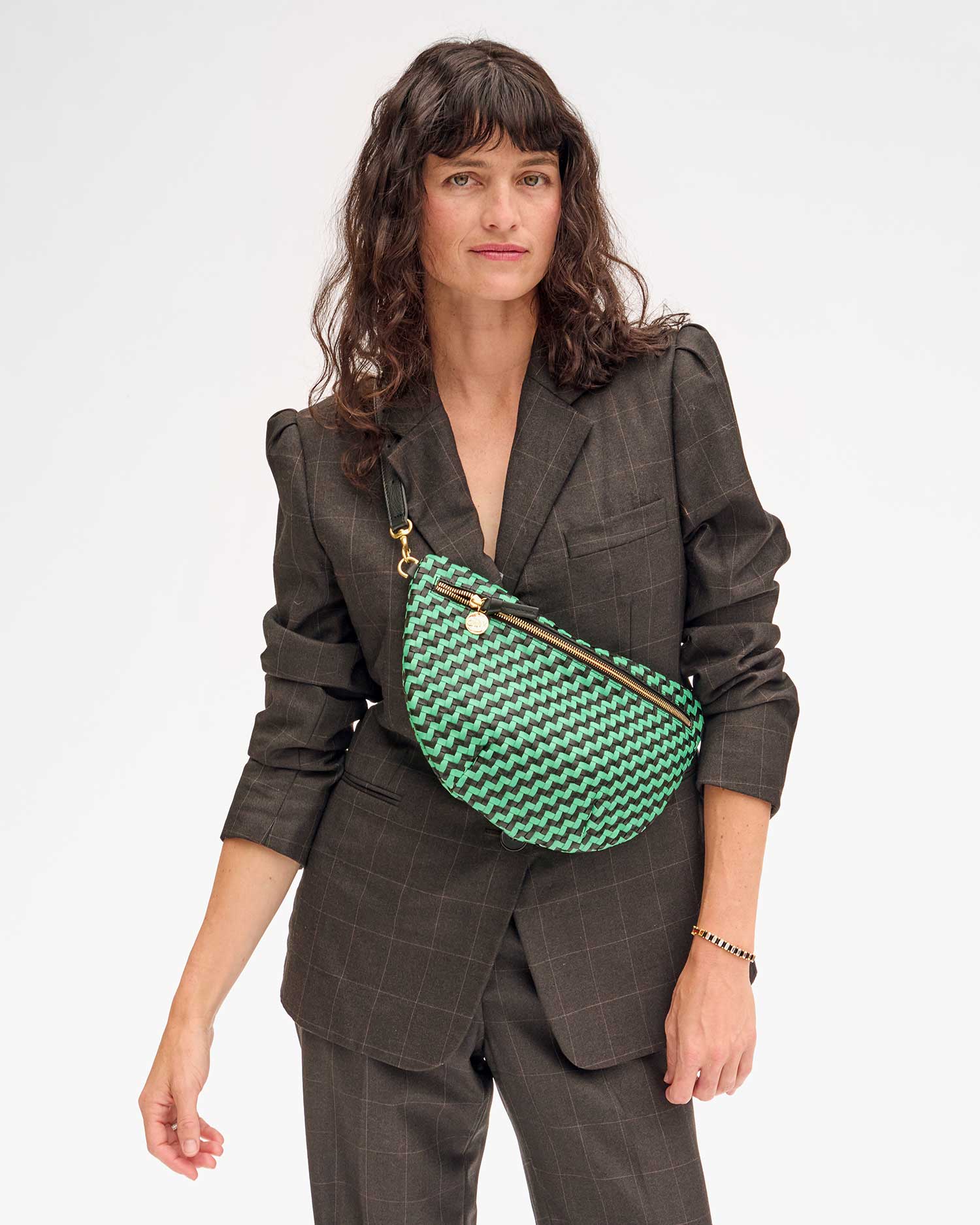 Grande Fanny Woven Zig Zag Mint Opal/Black – Peter Kate