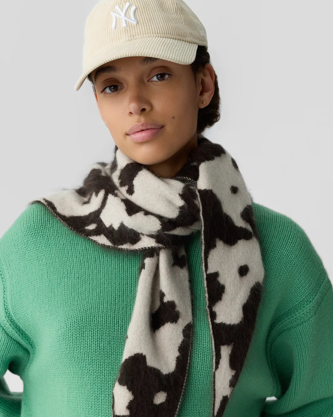 Grizzly Cowhide Wild Rag Oatmeal/Burnt Cocoa