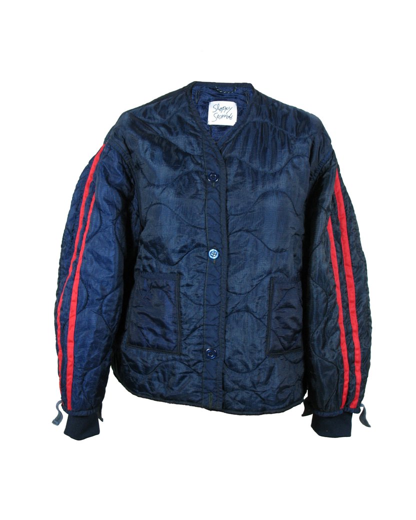 The Track Liner Navy/Burgundy Stripe Outerwear - Longsleeve Sloppy Seconds 