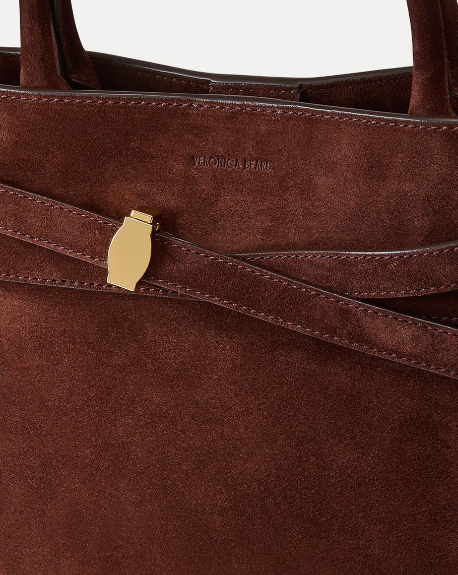 Suede Dash Bag Chestnut Tote & Satchel Veronica Beard 