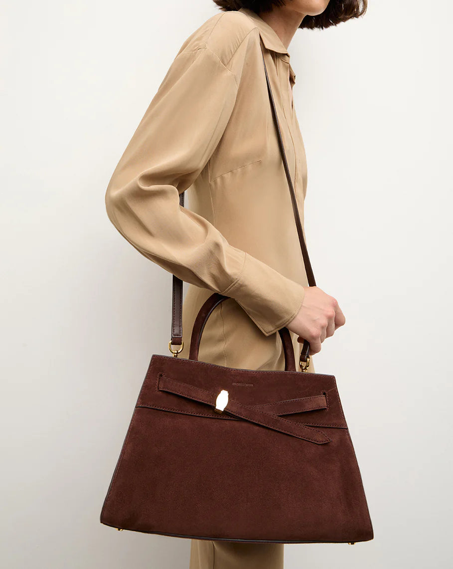 Suede Dash Bag Chestnut Tote & Satchel Veronica Beard 