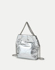 Small Metallic Slouch Shoulder Bag Silver