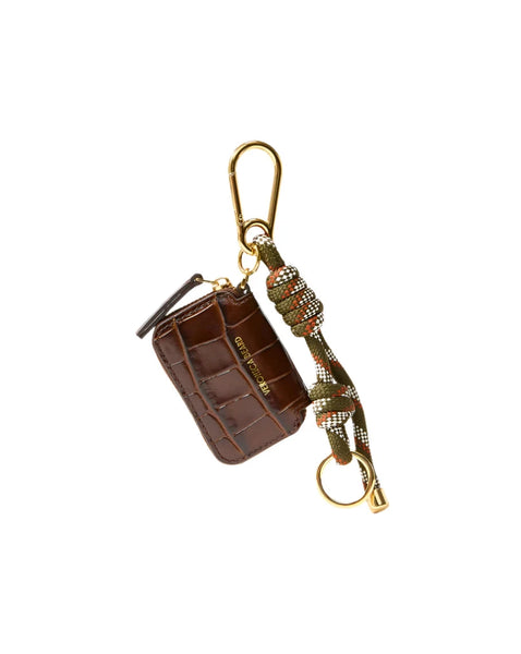 Croc Zip Pouch Bag Charm Chestnut Multi – Peter Kate