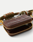 Croc Zip Pouch Bag Charm Chestnut Multi Bag Charms Veronica Beard 