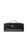 Dash Clutch Black Croc Embossed Clutch Veronica Beard 
