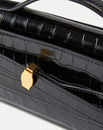 Dash Clutch Black Croc Embossed Clutch Veronica Beard 