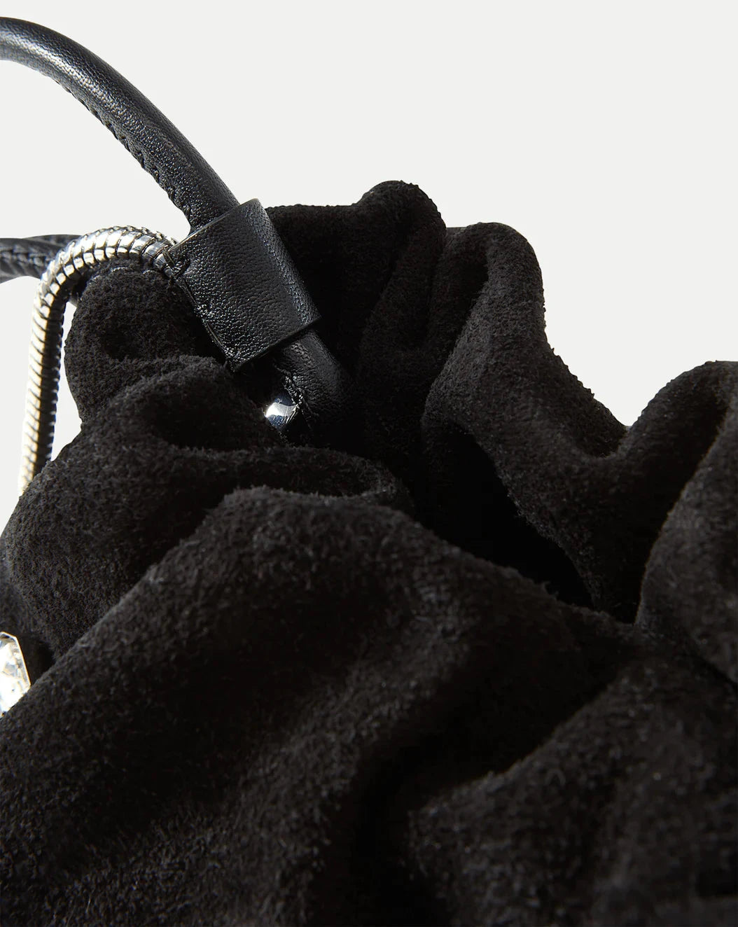 Small Crystal Embellished Stash Bag Black Clutch Veronica Beard 