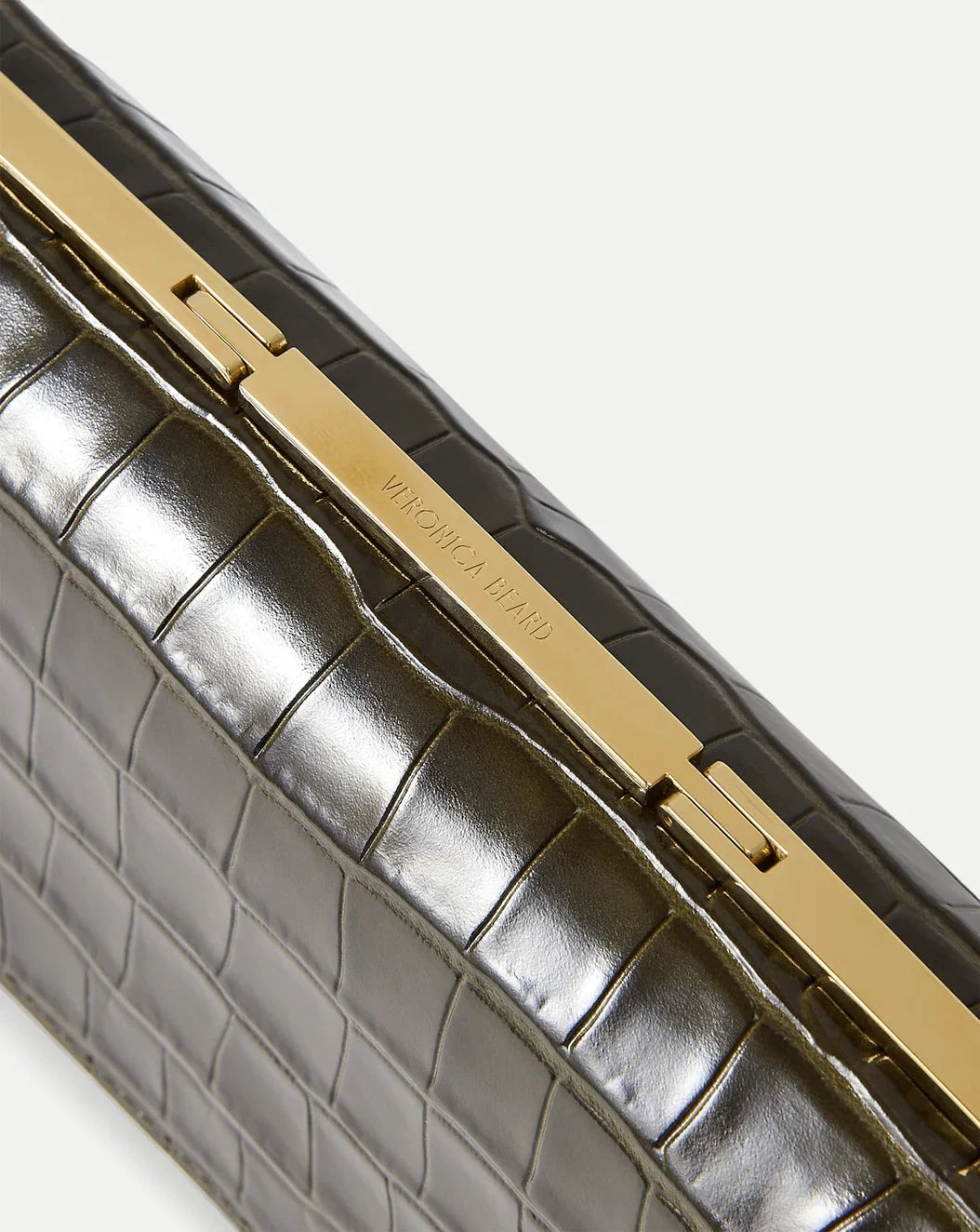 Barre Clutch Croc Embossed Cypress Clutch Veronica Beard 