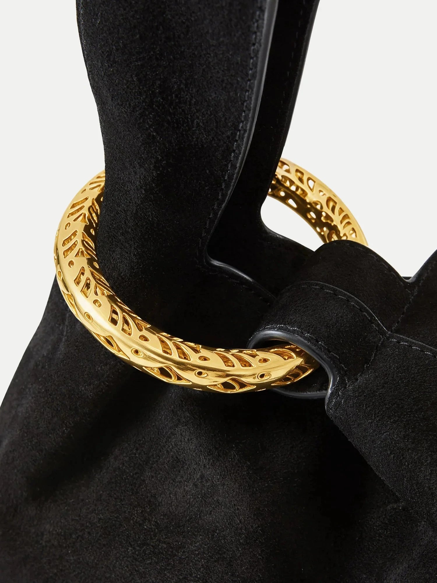 Suede Swing Bag Black Clutch Veronica Beard 