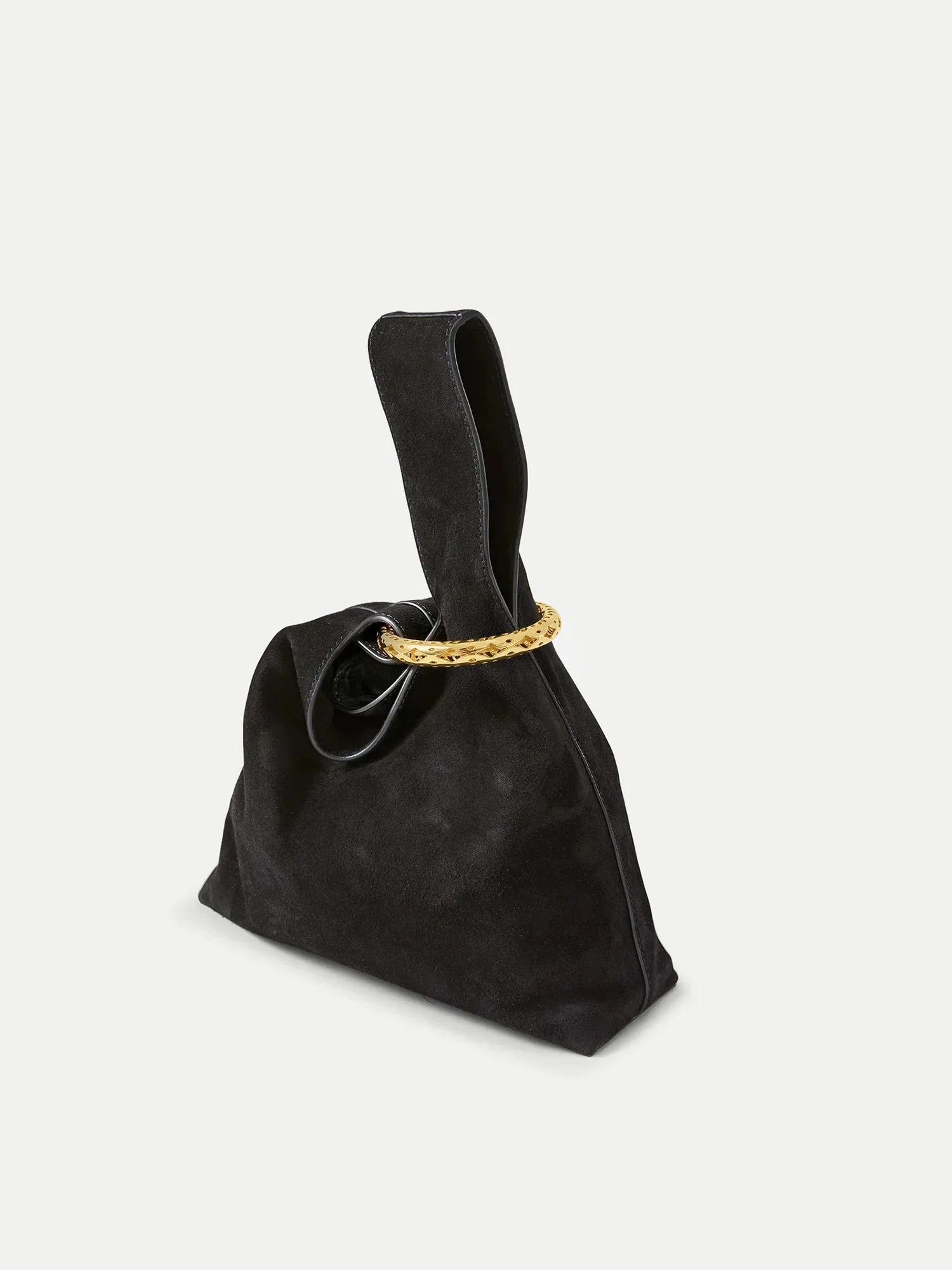 Suede Swing Bag Black Clutch Veronica Beard 