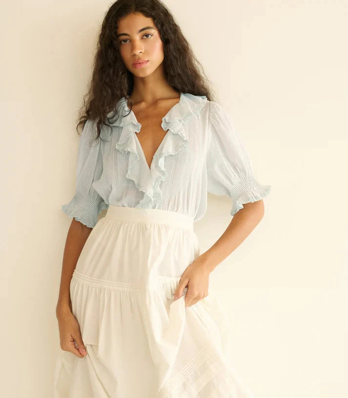 Henri Top Alice Blue Tops - Blouses Doen 