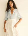 Henri Top Alice Blue Tops - Blouses Doen 