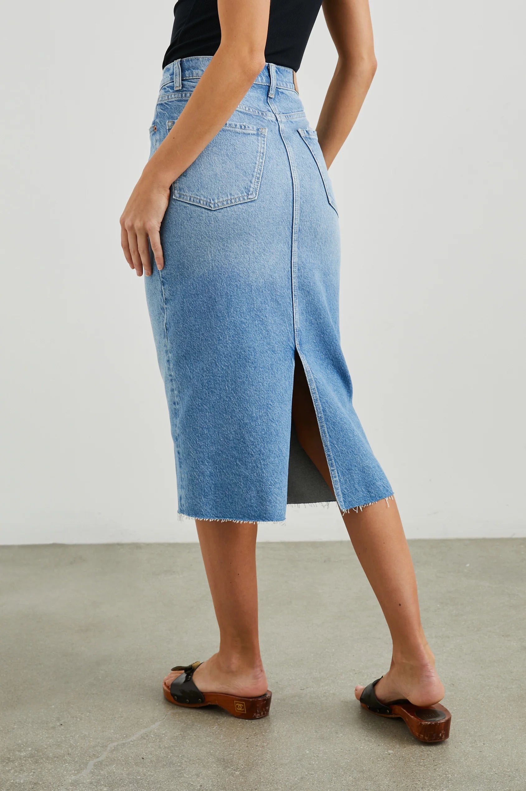 Highland Skirt Baja Bleu Raw Hem Skirts - Midi Rails 