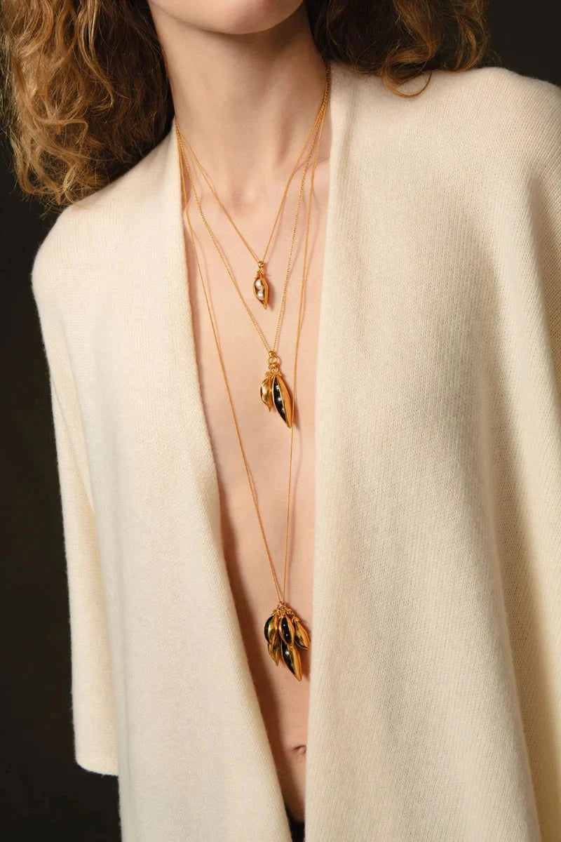 Peapod Necklace Gold Necklaces Chan Luu 