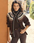 Hue Cardigan Brun Aberdeen Fair Isle
