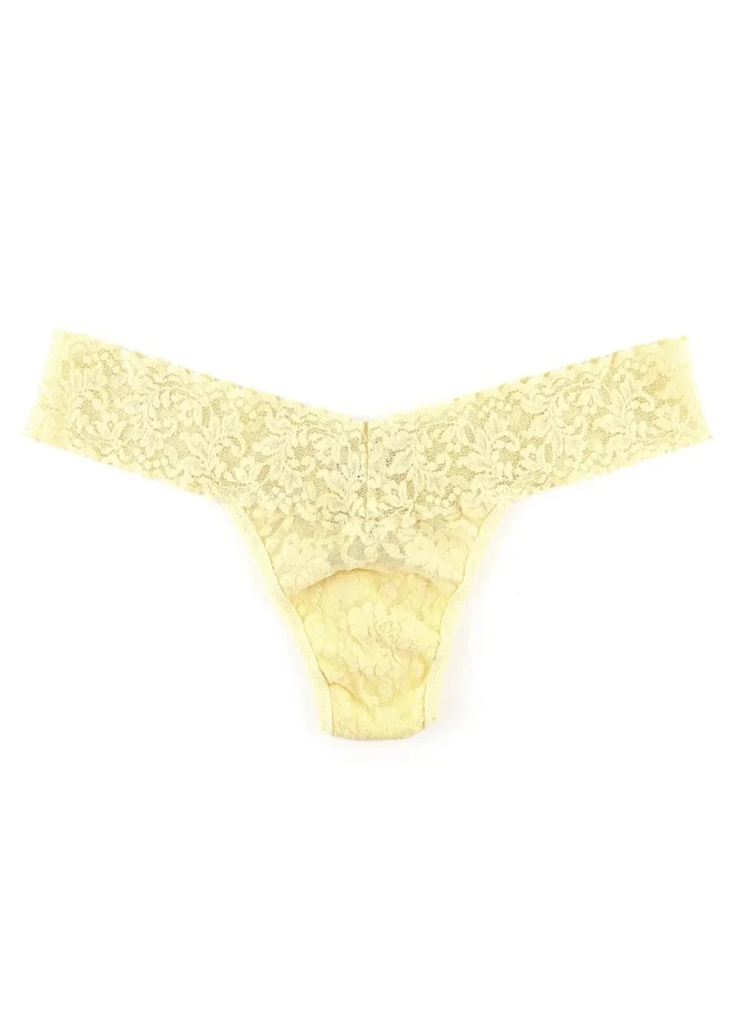 Signature Lace Low Rise Thong Shortcake Hosiery and Lingerie Hanky Panky 