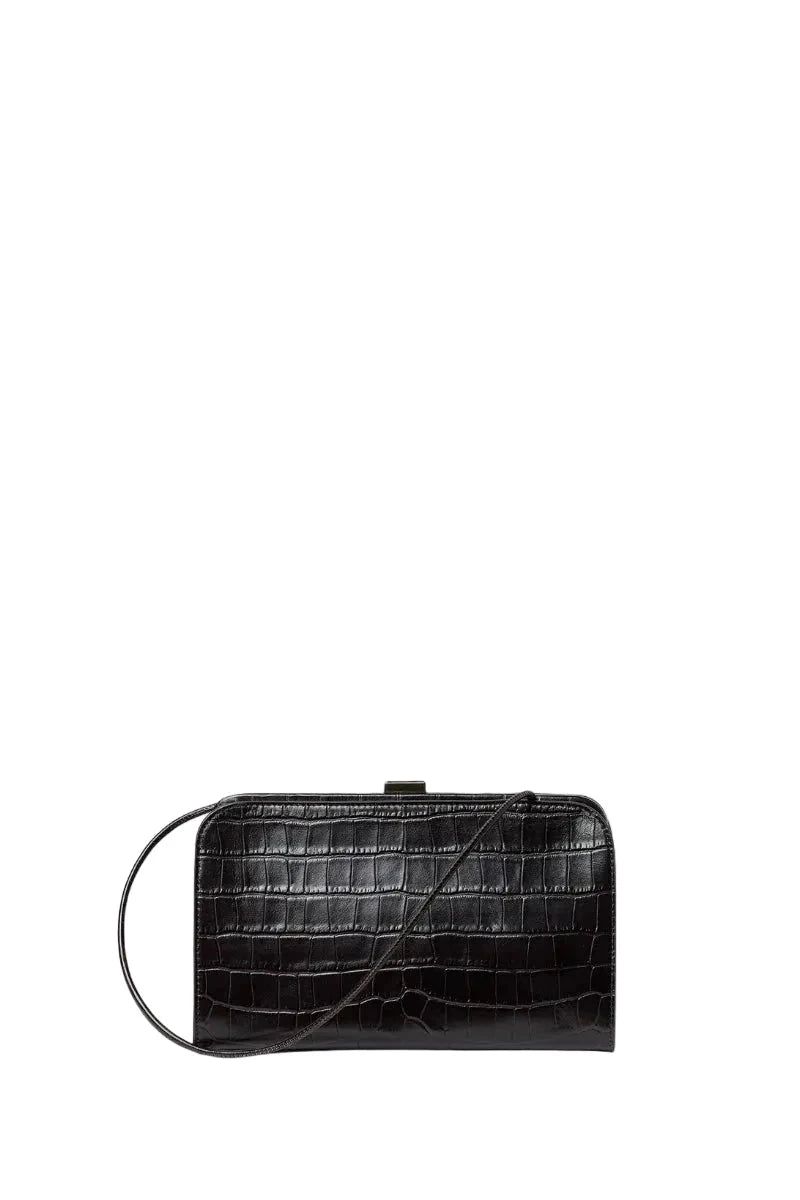 Zella Covered Frame Clutch Ebony Clutch Loeffler Randall 