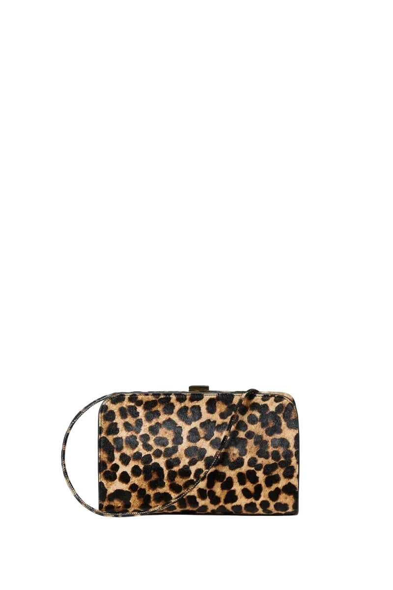 Zella Covered Frame Clutch Brushed Leopard