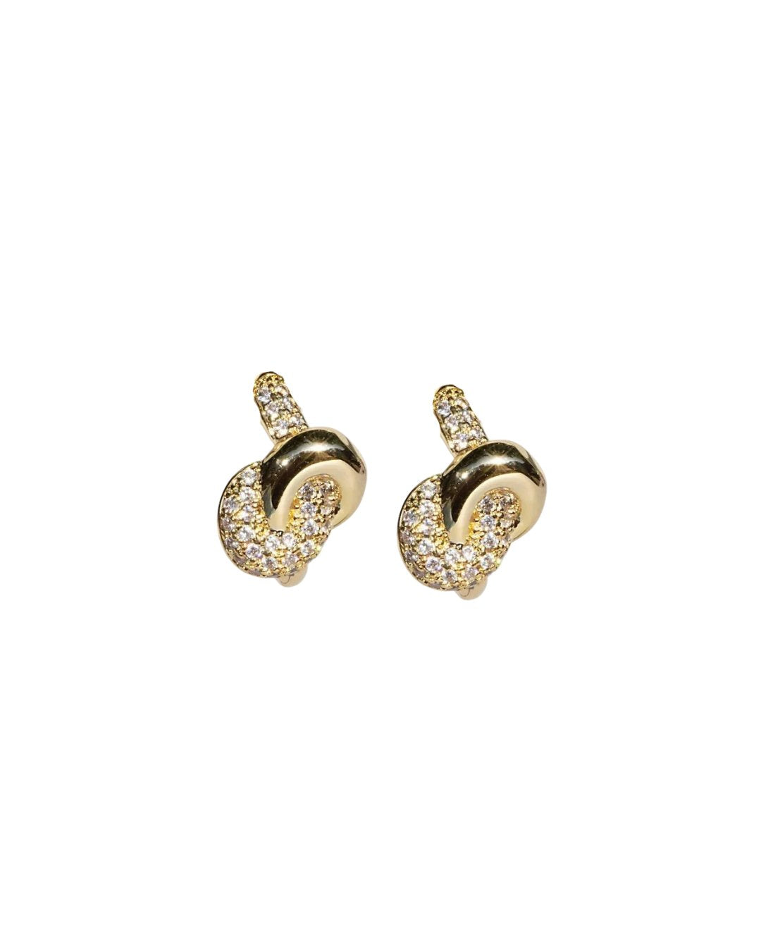 Love Knot Studs Yellow Gold Earrings Native Gem 